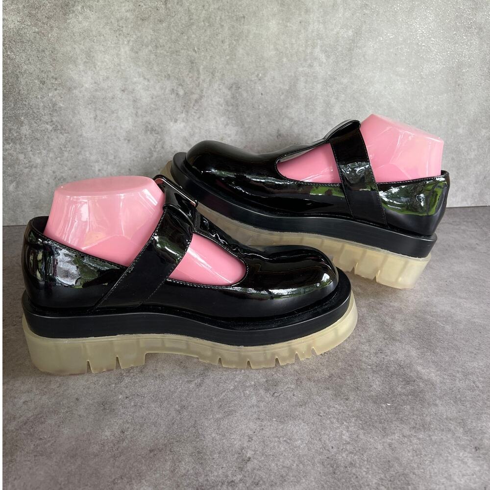 Jeffrey Campbell T-Strap Mary Jane platform shoes patent leather w lug sole Y2K - Picture 10 of 10